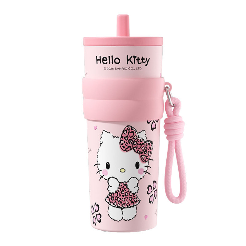 hellokitty保温杯子女生大容量带吸管咖啡杯陶瓷新款可爱水杯礼物