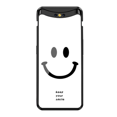 简约oppo升降防摔笑脸表情手机壳