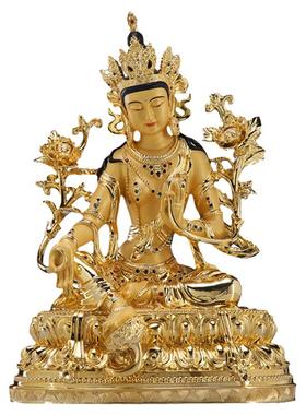 鎏金化身圣就度佛母全铜供奉摆件