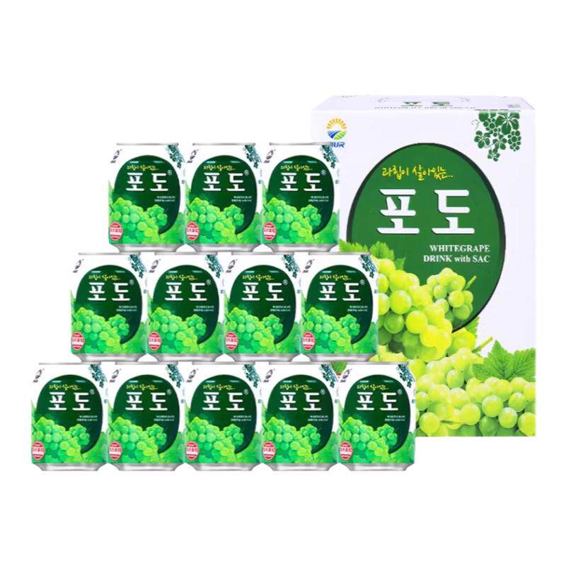 韩国品牌九日葡萄果汁果肉饮料西柚草莓礼盒整箱聚会饮品国产版