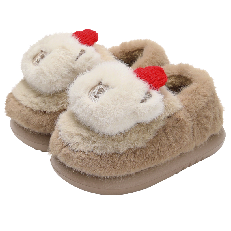 泰兰尼斯儿童棉拖2025冬季新款加绒加厚保暖男女童卡通棉鞋居家鞋