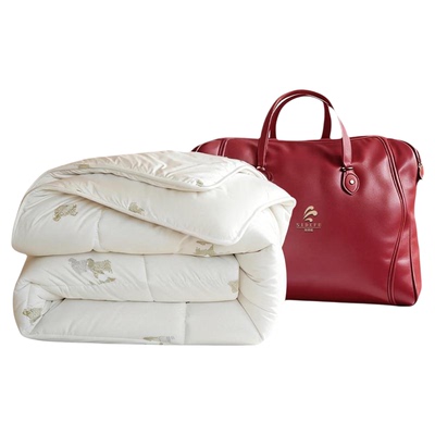 斯得福澳洲进口羊毛被结婚被子喜被陪嫁婚庆100纯棉冬被加厚被芯