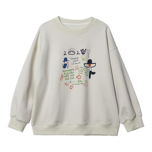 咕噜日记童装儿童薄绒卫衣2026春装新款女童印花上衣男童休闲长袖