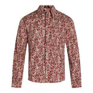 PUBLICRADIO | Mexican系列70S墨西哥复古嬉皮腰果花尖领长袖衬衫