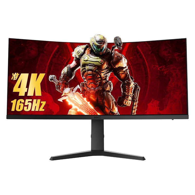 HKC带鱼屏34英寸准4K165HZ电竞显示器32电脑屏幕CG343U升降144HZ