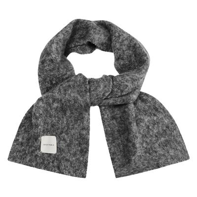 秋冬撞色标签针织围巾