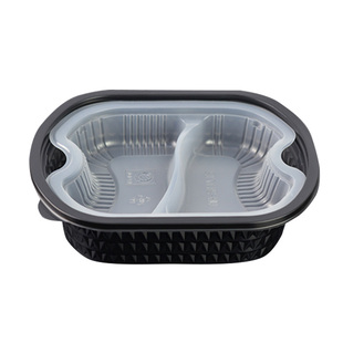 丰连一次性双层打包盒厂家直销快餐盒外卖盒便当盒800套含盖2117