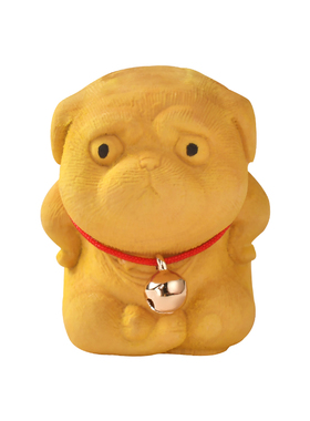 黄杨木摆件招财猫小狗手把玩件