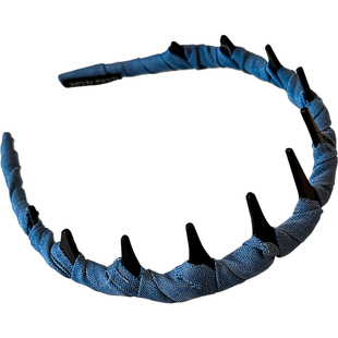 牛仔布艺带齿高颅顶发箍女2026新款日常外戴洗脸发卡压发头箍头饰