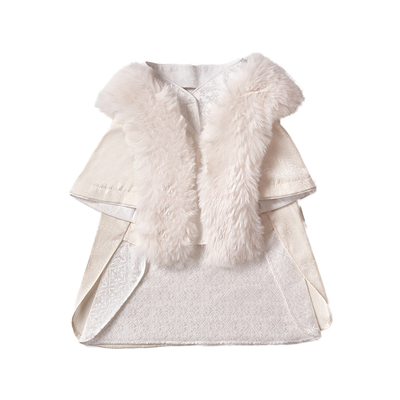 【长安二十四计联名】petstar_黑(白)裘大氅狗狗衣服冬季冬天棉衣