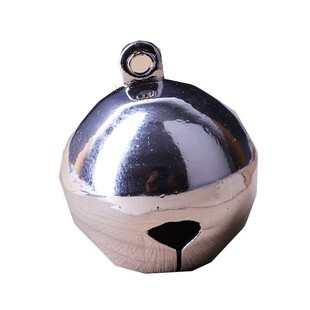 白铜一字开口铃铛 转运圣诞响铃 银白色宠物小铜铃铛