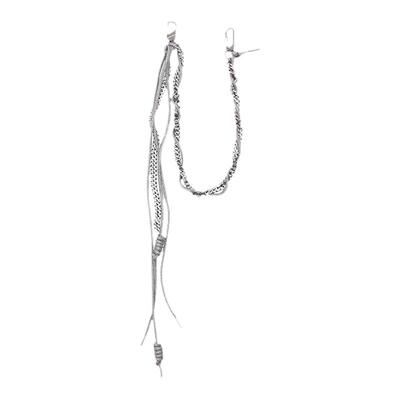 WACKYE银色链条缠绕嘻哈裤链