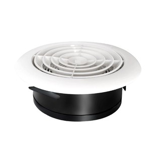 排气新风口装饰盖110圆形百叶风口格栅换气消音过滤通风75出风罩