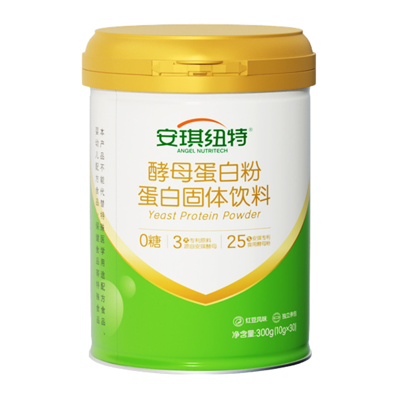 安琪纽特酵母蛋白粉红豆味补充蛋全家营养奶粉