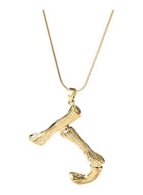 字母金色网红街头潮人毛衣链项链