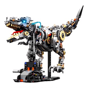 2025新款机械霸王龙恐龙积木侏罗纪适用乐高儿童益智拼装模型男孩