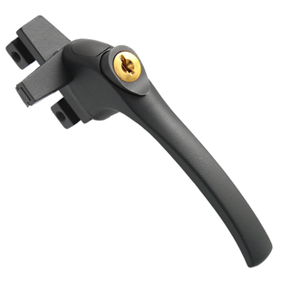 蒙莱奇带锁50型铝合金窗户把手外推平开门窗执手38七字拉手窗户锁