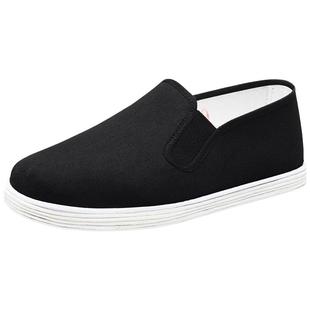 老北京布鞋男款冬季手工千层底加厚保暖舒适中老年爸爸一脚蹬布鞋