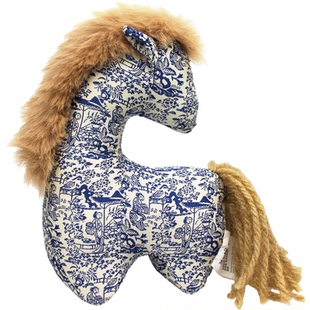 盐田织彩2025新款仕女小马毛绒马摆件新中式装饰手工毛绒玩具