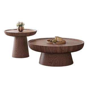 侘寂风茶几客厅家用小户型设计师艺术创意高级感现代简约圆形茶桌