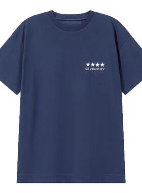 Givenchy纪梵希 男士棉质宽松版圆领短袖T恤银泰百货 300095