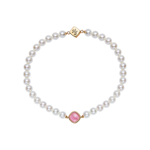 【明星同款】NanaJacqueline甜蜜之吻系列猫眼石仿珍珠锁骨项链女