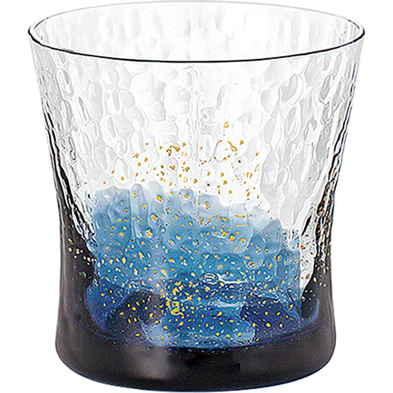 日本进口八千代金箔锤纹威士忌杯