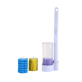 一次性马桶刷带底座长柄无死角可壁挂墙式塑料厕所可替换刷头刷子