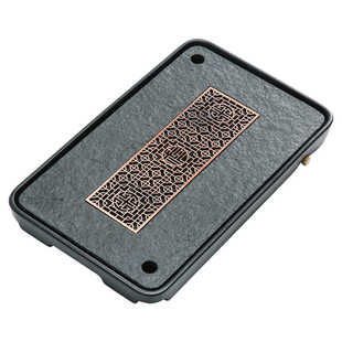 天然乌金石茶盘家用干泡台茶具托盘沥水小型现代日式小茶台蓄排水