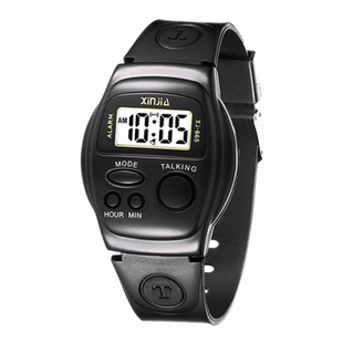 一键语音报时表多功能盲人表讲话表语音表老人手表闹钟儿童电子表