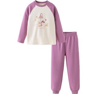 戴维贝拉儿童内衣套装2026秋冬男童女童抗菌防螨打底衫裤子家居服