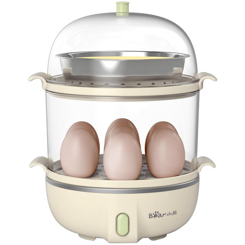 小熊煮蛋蒸蛋器机双层自动断电家用小型1人迷你宿舍鸡蛋早餐神器