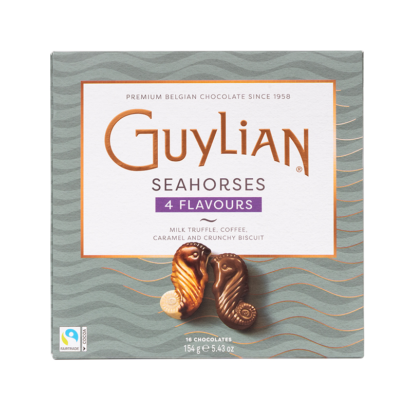 吉利莲72%可可黑贝壳榛子夹心巧克力圣诞节礼物黑巧礼盒guylian