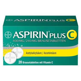欧洲直邮Aspirin拜耳阿司匹林维C感冒抗炎止痛退烧泡腾片20片