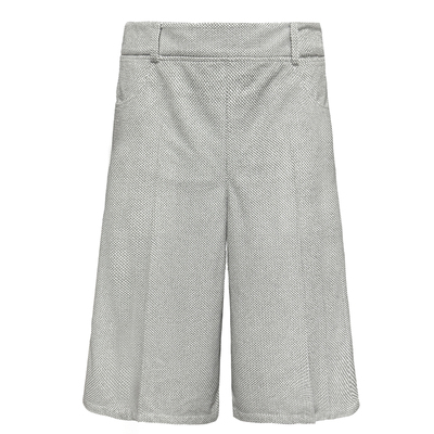 JCAESAR CAPRI PANTS编织毛巾七分裤 灰白菠萝格 肌理质感 A字版