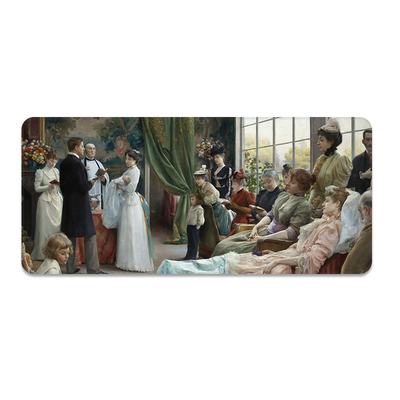 鸿略橡胶欧式宫廷油画鼠标垫