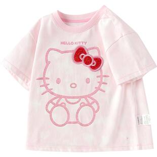 【HelloKitty IP】巴拉巴拉童装儿童短袖女童夏纯棉上衣t恤可爱萌