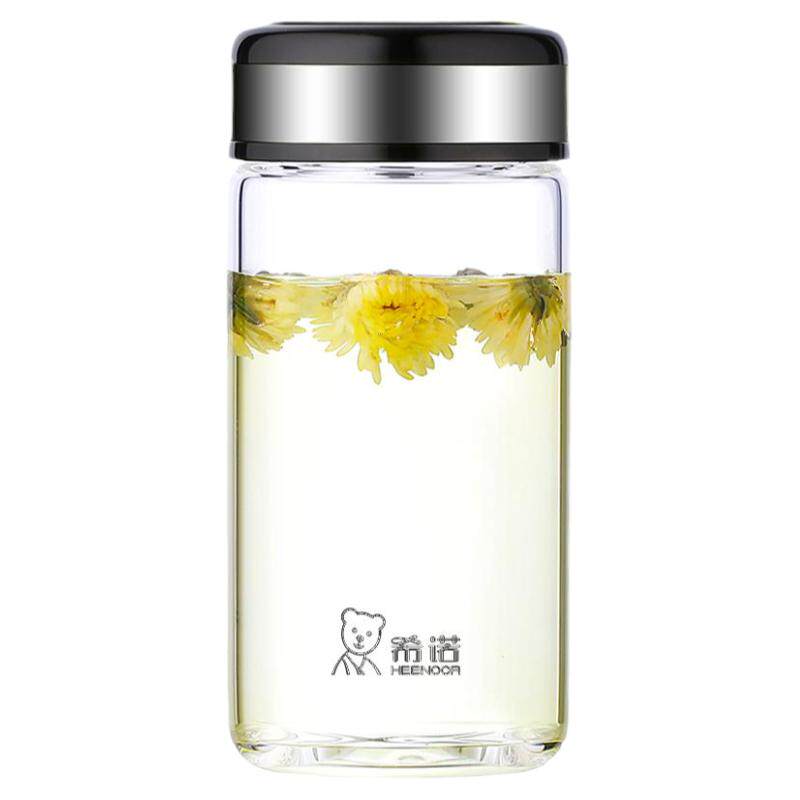 希诺单层家用带盖玻璃杯