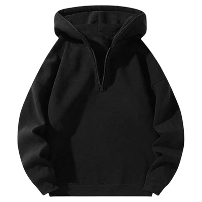 Solid color loose fitting pullover hoodie纯色宽松套头连帽衫