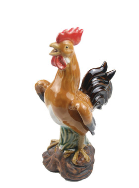 陶瓷风水吉祥物公仔客厅大小公鸡