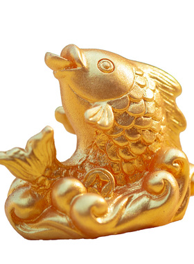 年年有余红色鲤鱼福字摆件