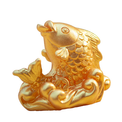 年年有余红色鲤鱼福字摆件