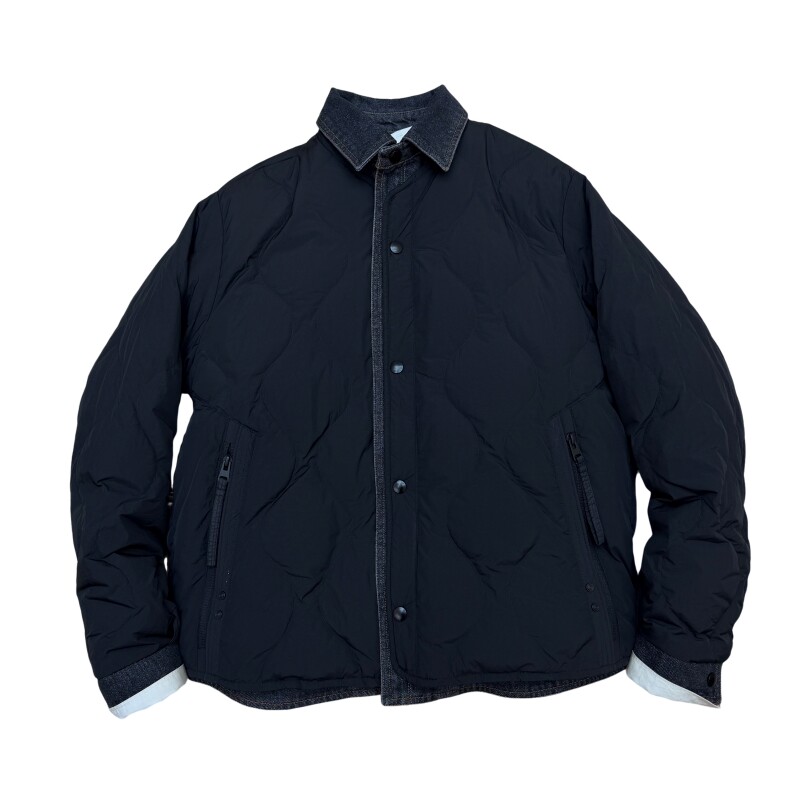 美式假两件菱格轻薄保暖羽绒服男