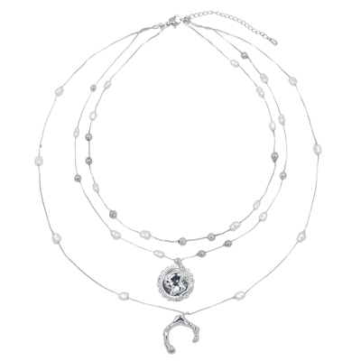 USITE三层叠戴硬币项链孙千同款