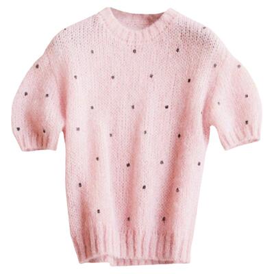 纯羊毛马海毛时尚很仙的手工刺绣