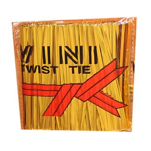 6-20CM金银扎条塑料铁丝糖果面包包装扎带金丝扎条10包包邮