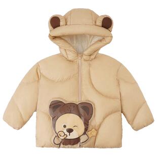 【克轻】PawinPaw童装松软小熊冬新男女宝宝保暖连帽羽绒服面包服