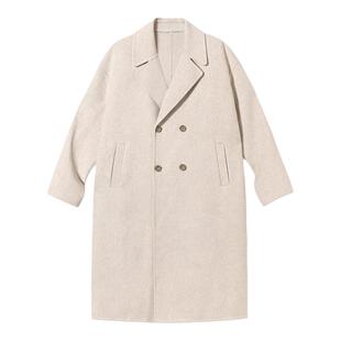 PSO Brand男装女装纯羊毛基础双面呢子大衣长款厚毛呢女款外套冬