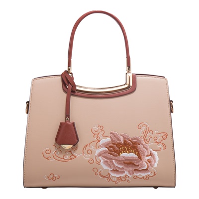 妈妈中式刺绣牡丹花繁手提包国风