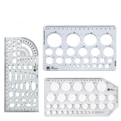 绘图模板科文透明画圆绘画模板